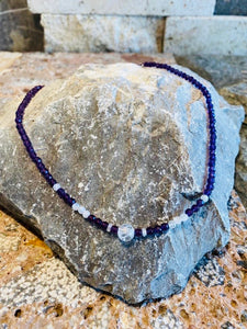 Amethystkette mit Mondstein